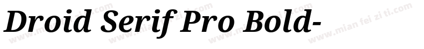 Droid Serif Pro Bold字体转换